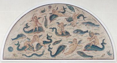 Cupids, Dolphins and Sealife from Utique, North Africa by Roman